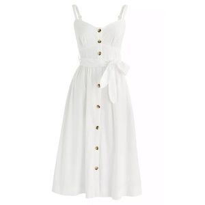 New J.Crew Classic Button Cotton Poplin Sundress